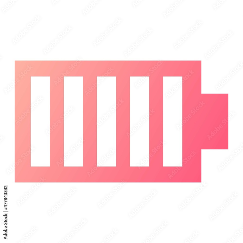Vector Battery Glyph Gradient Icon Design Vector Battery Glyph Gradient Icon Design