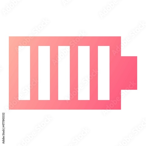 Vector Battery Glyph Gradient Icon Design