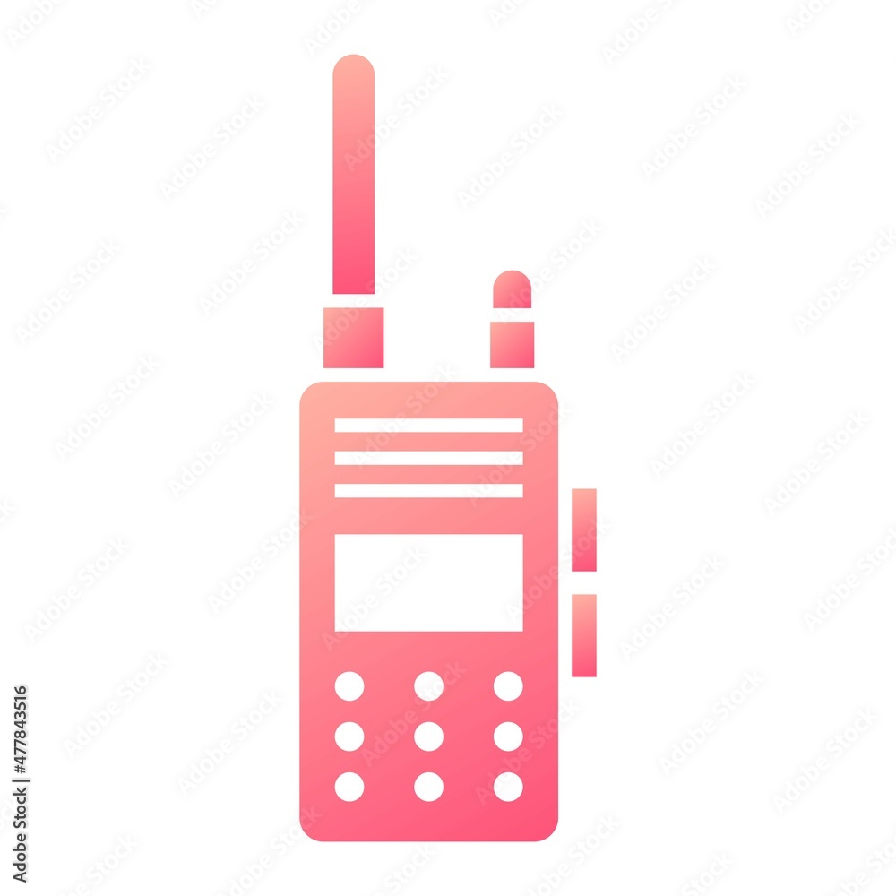 Vector Walkie Talkie Glyph Gradient Icon Design