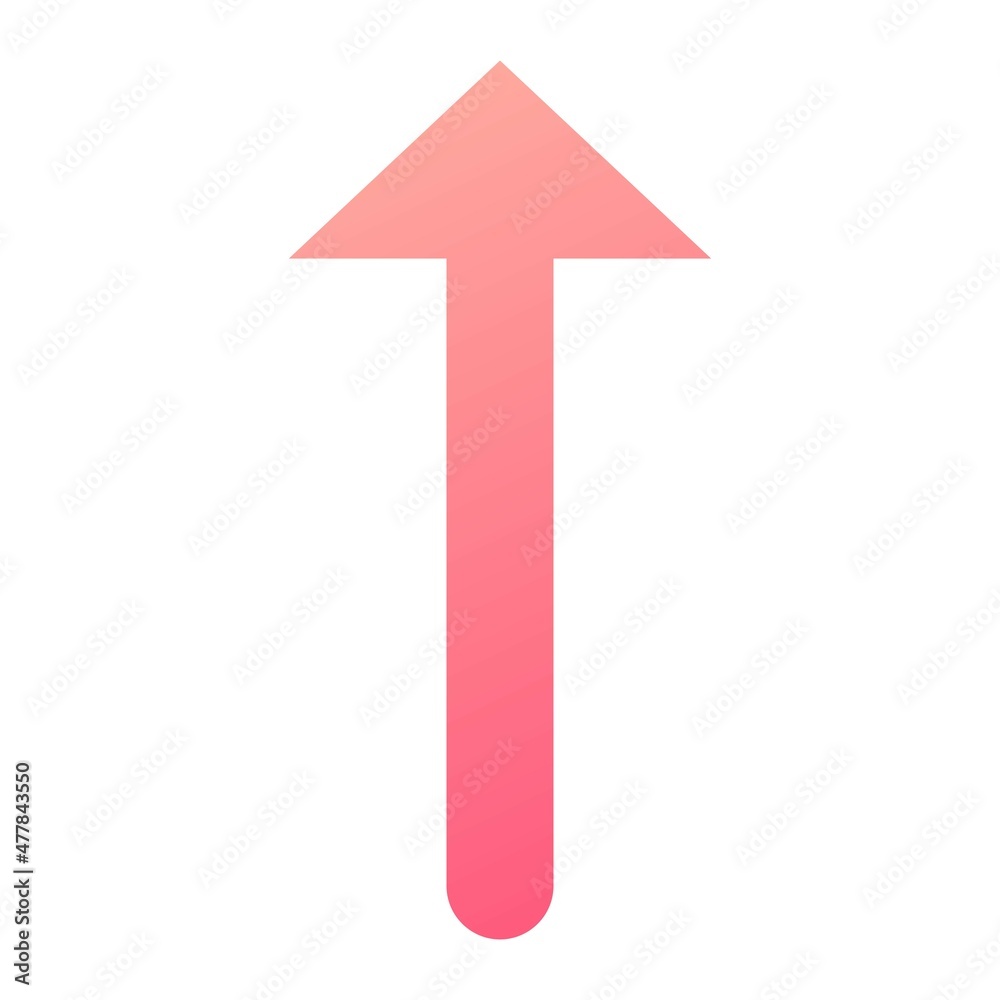 Vector Up Arrow Glyph Gradient Icon Design Vector Up Arrow Glyph Gradient Icon Design