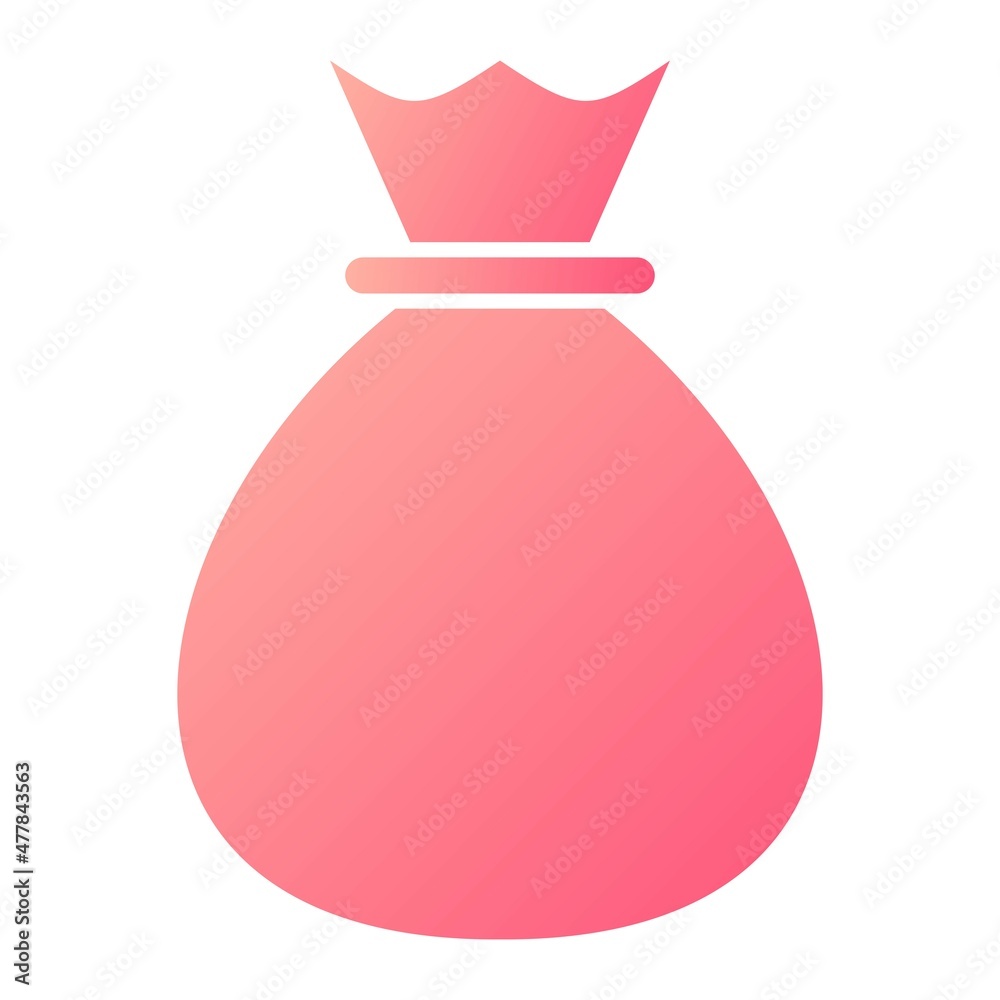 Vector Money Bags Glyph Gradient Icon Design Vector Money Bags Glyph Gradient Icon Design