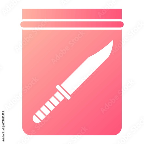  Vector Murder Knife Glyph Gradient Icon Design