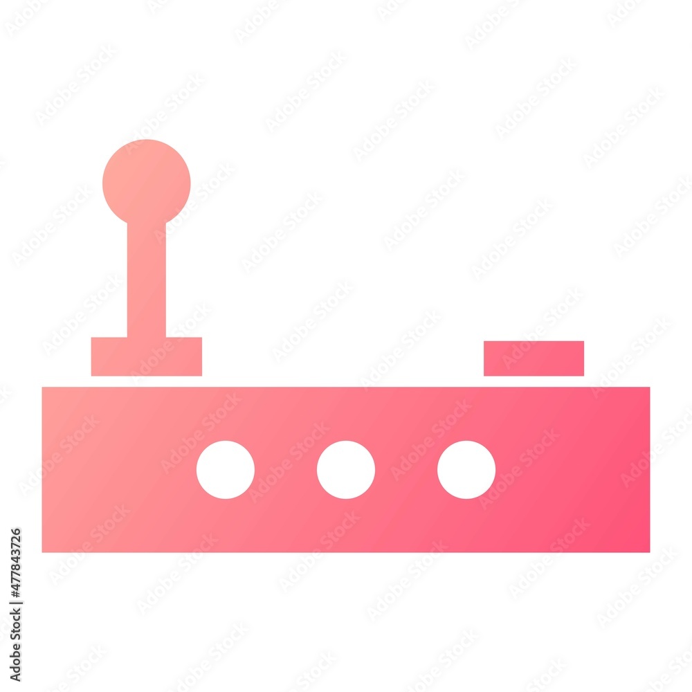 Vector Joystick Glyph Gradient Icon Design Vector Joystick Glyph Gradient Icon Design