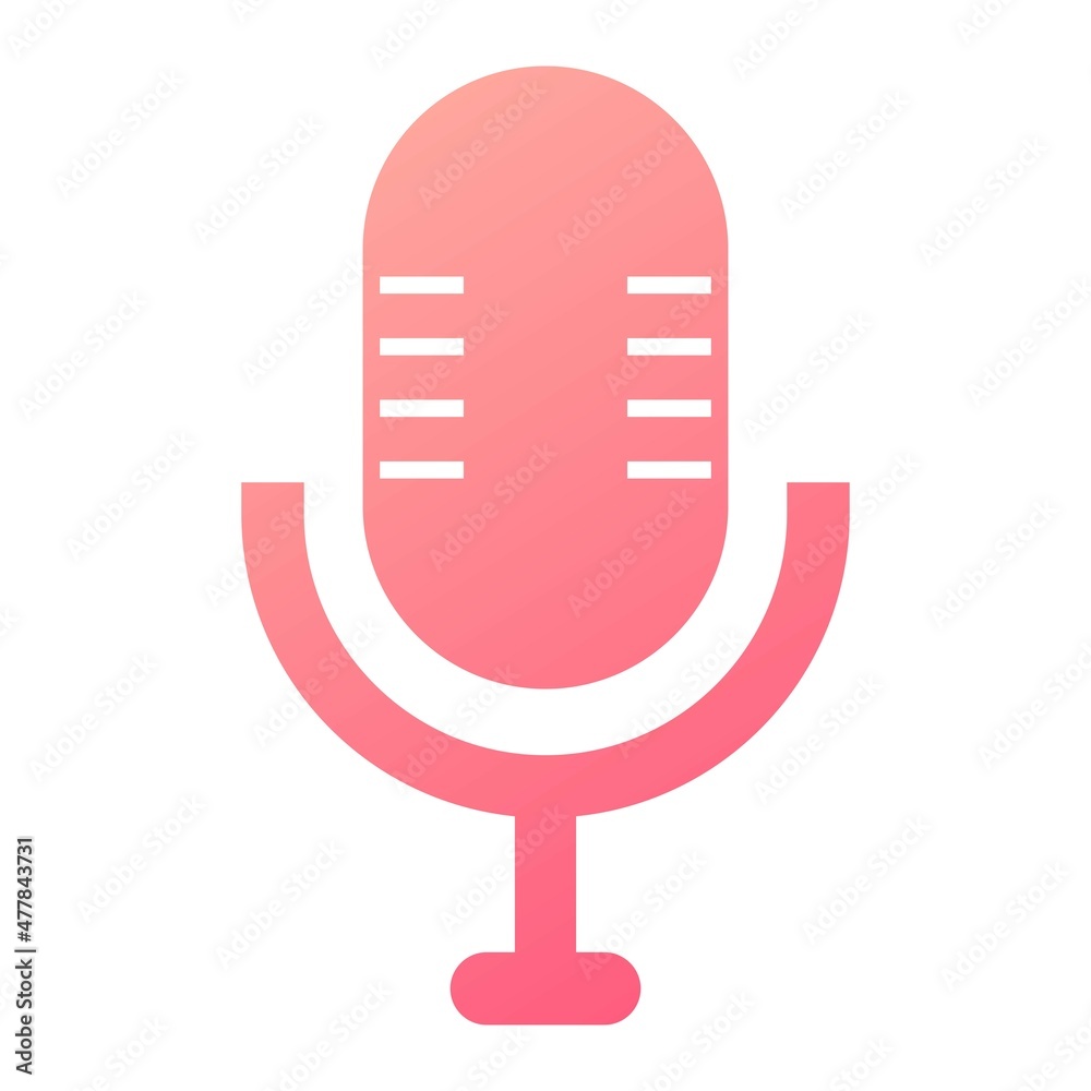 Vector Voice Control Glyph Gradient Icon Design Vector Voice Control Glyph Gradient Icon Design