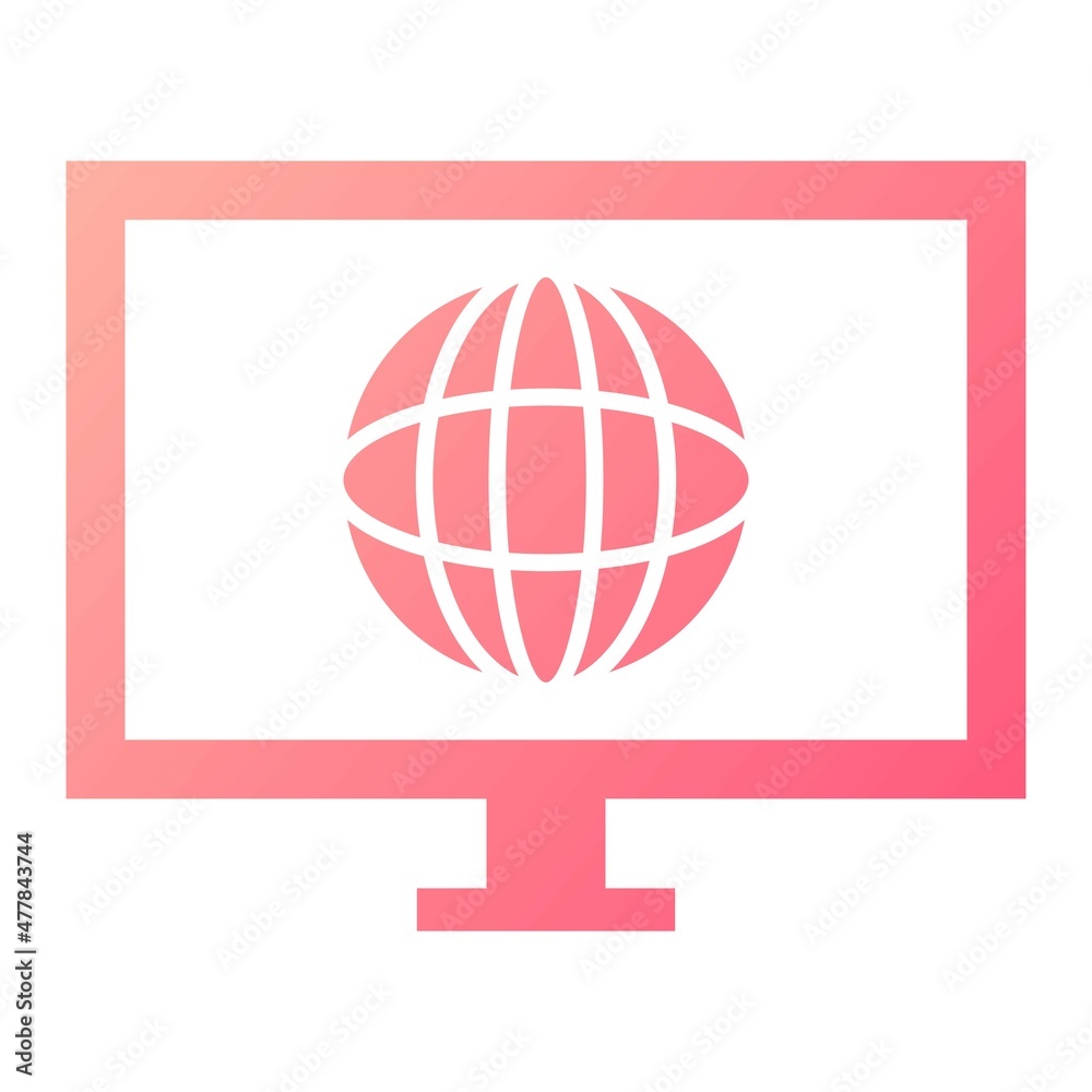 Vector Browser Glyph Gradient Icon Design Vector Browser Glyph Gradient Icon Design