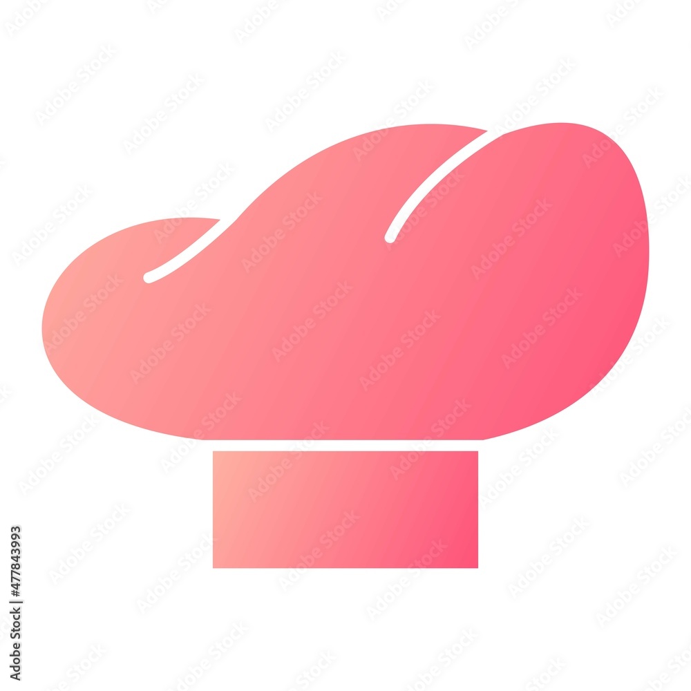 Vector Chef Hat Glyph Gradient Icon Design Vector Chef Hat Glyph Gradient Icon Design
