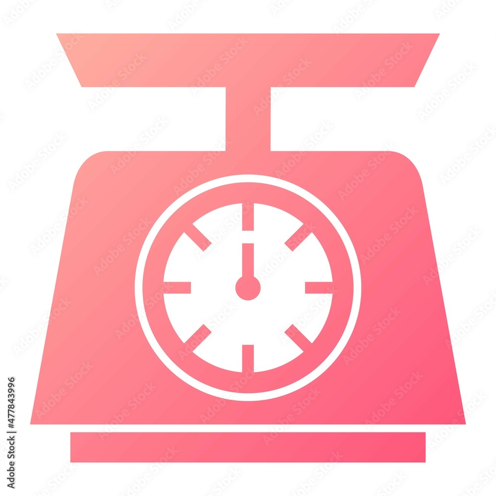 Vector Weight Scale Glyph Gradient Icon Design