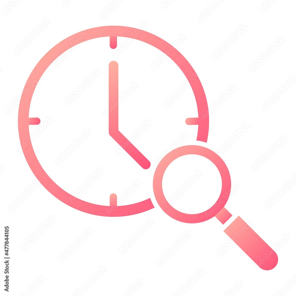 Vector History Clock Glyph Gradient Icon Design Vector History Clock Glyph Gradient Icon Design