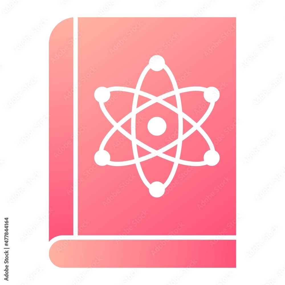 Vector Physics Book Glyph Gradient Icon Design Vector Physics Book Glyph Gradient Icon Design