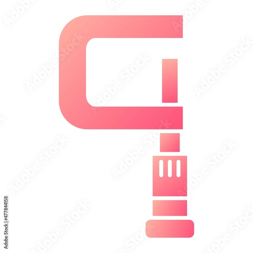 Vector Micrometer Glyph Gradient Icon Design