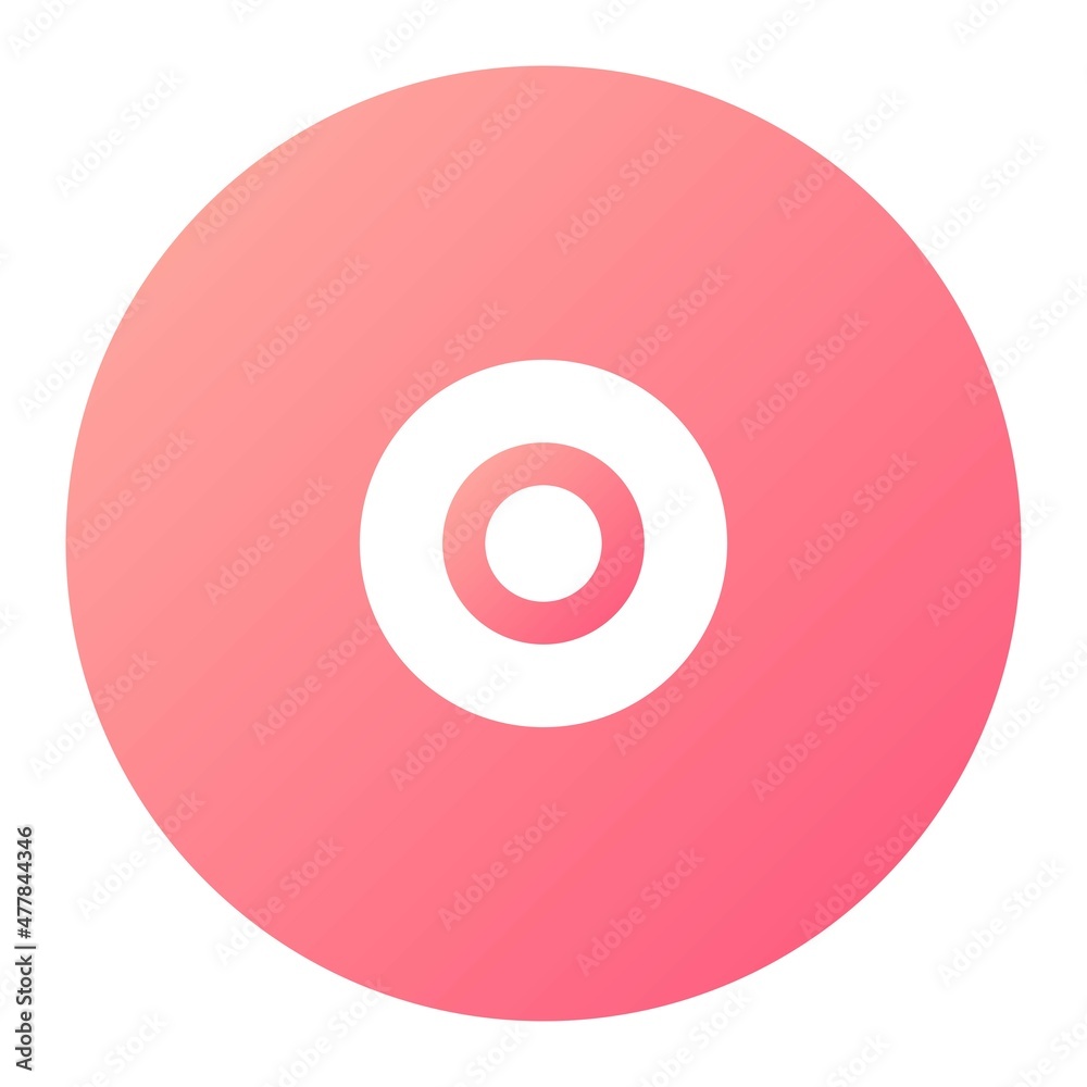 Vector Compact Disc Glyph Gradient Icon Design Vector Compact Disc Glyph Gradient Icon Design