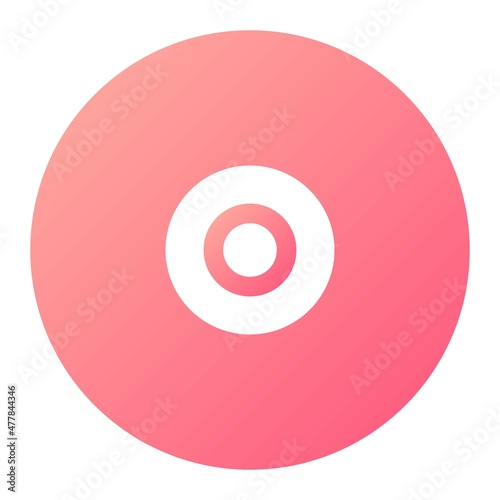 Vector Compact Disc Glyph Gradient Icon Design