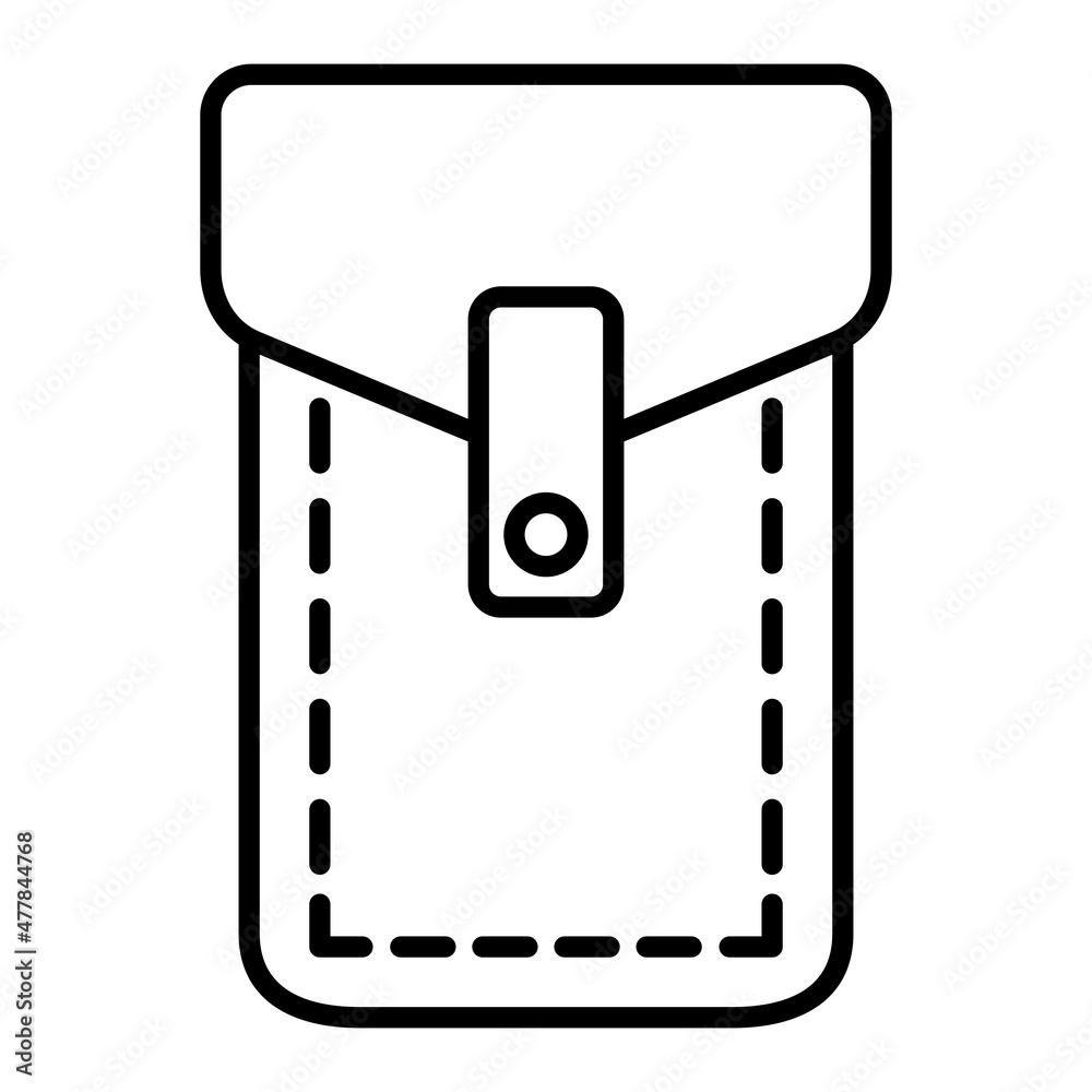 Pocket Vector Outline Icon Isolated On White Background Pocket Vector Outline Icon Isolated On White Background