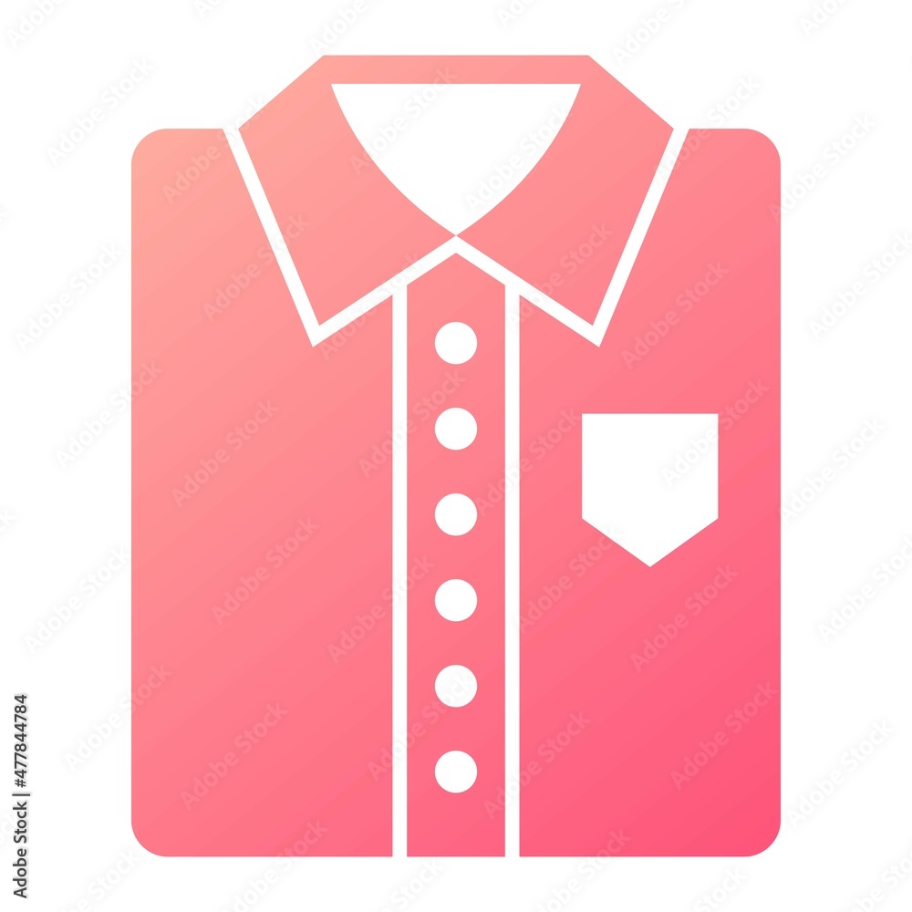Vector Dress Shirt Glyph Gradient Icon Design Vector Dress Shirt Glyph Gradient Icon Design