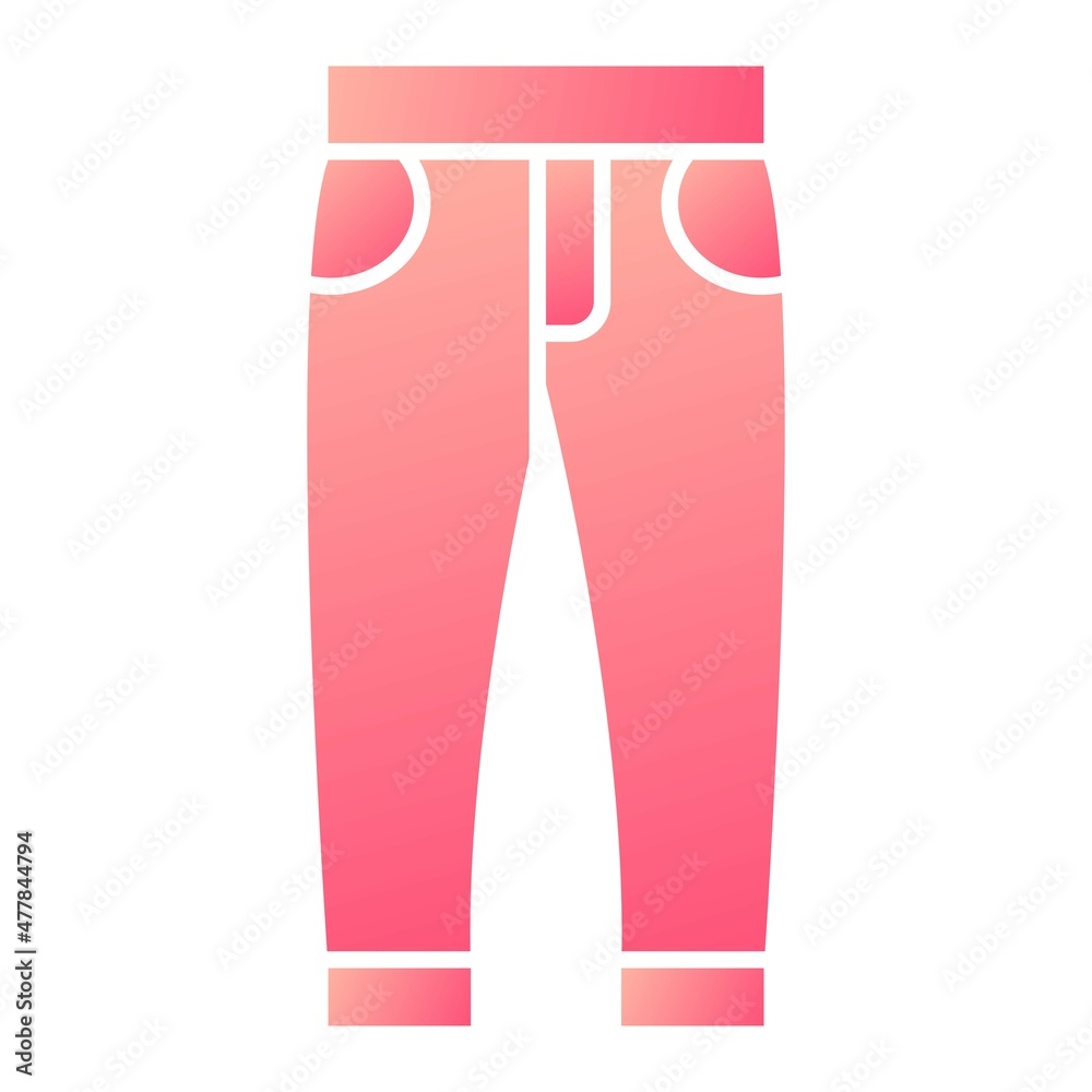 Vector Jeans Glyph Gradient Icon Design Vector Jeans Glyph Gradient Icon Design