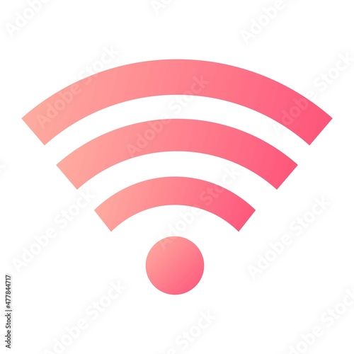 Vector Wifi Signal Glyph Gradient Icon Design