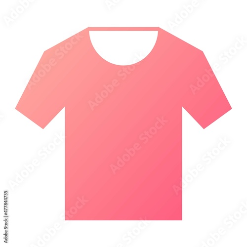 Vector T-shirt Glyph Gradient Icon Design
