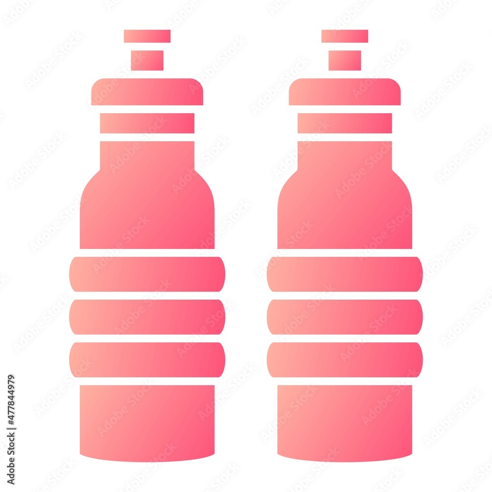 Vector Water Bottles Glyph Gradient Icon Design Vector Water Bottles Glyph Gradient Icon Design