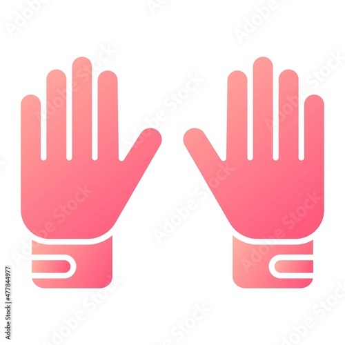 Vector Goalie Gloves Glyph Gradient Icon Design