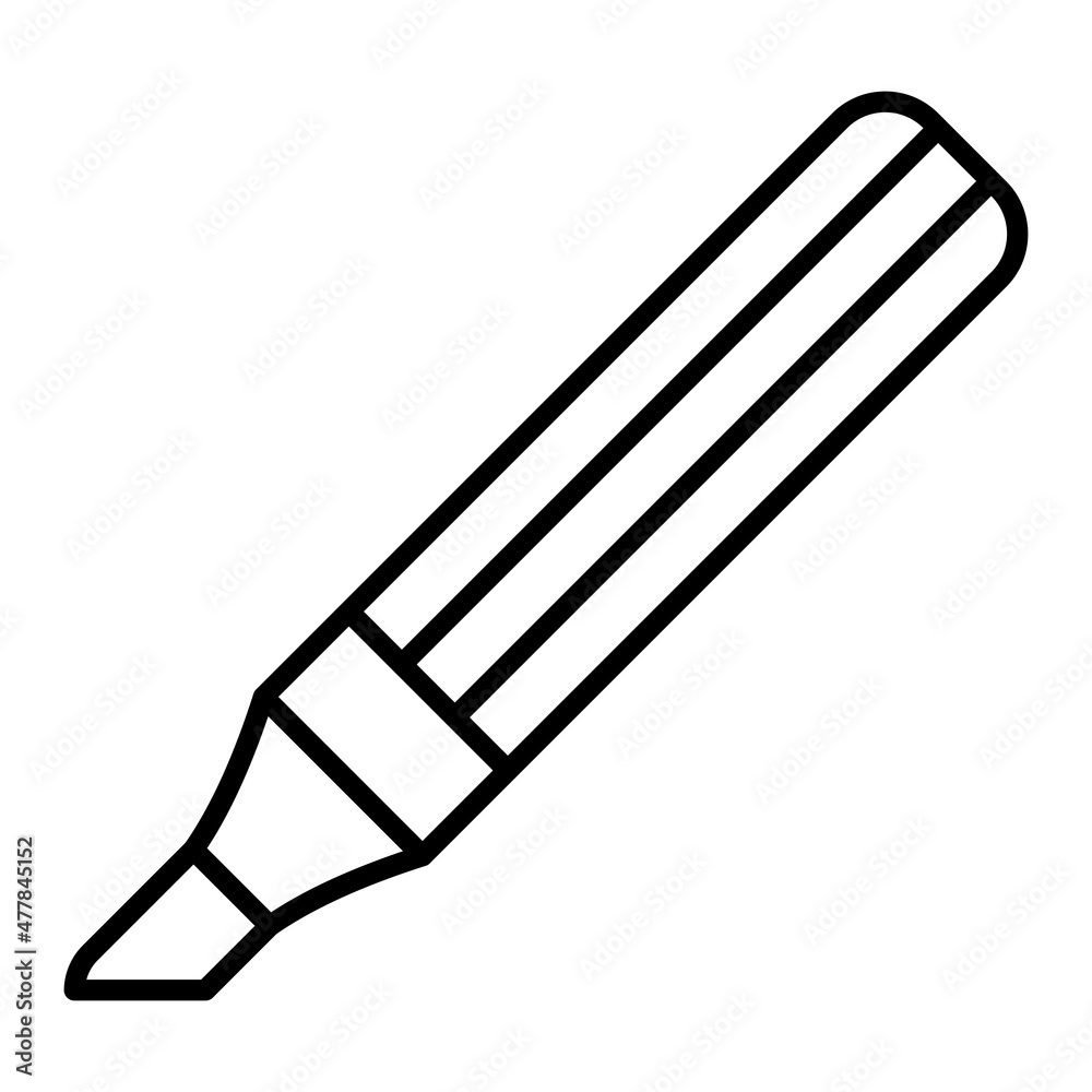 Marker Vector Outline Icon Isolated On White Background Marker Vector Outline Icon Isolated On White Background