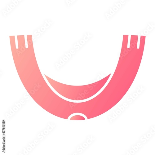 Vector Mouth Guard Glyph Gradient Icon Design