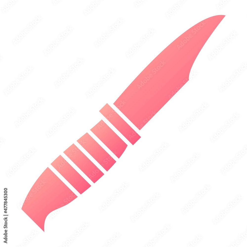 Vector Knife Glyph Gradient Icon Design Vector Knife Glyph Gradient Icon Design