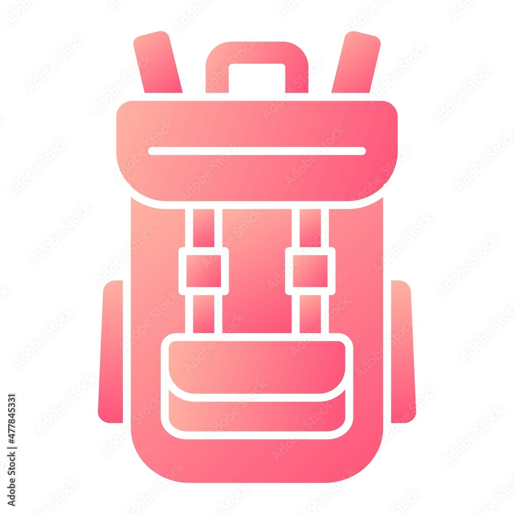 Fototapeta premium Vector Camping Bag Glyph Gradient Icon Design