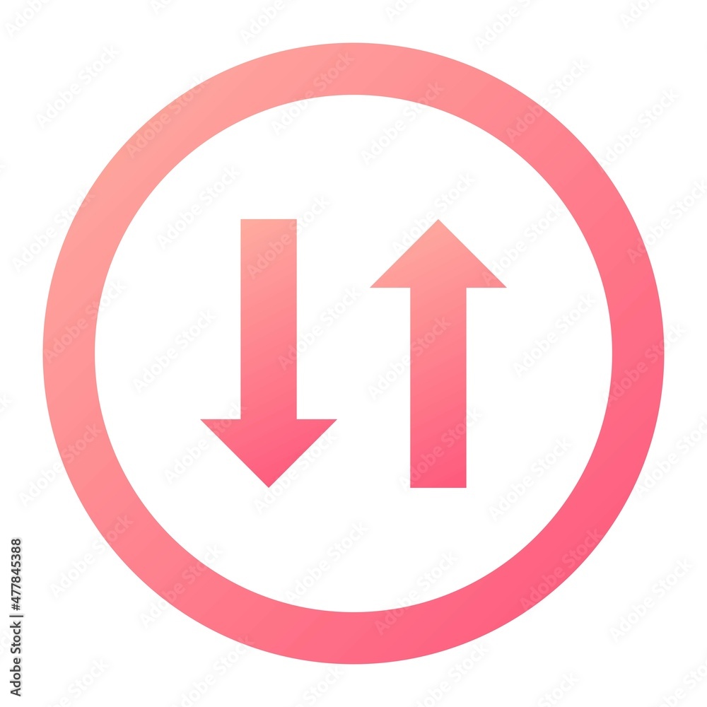 Vector Two Way Road Glyph Gradient Icon Design Vector Two Way Road Glyph Gradient Icon Design