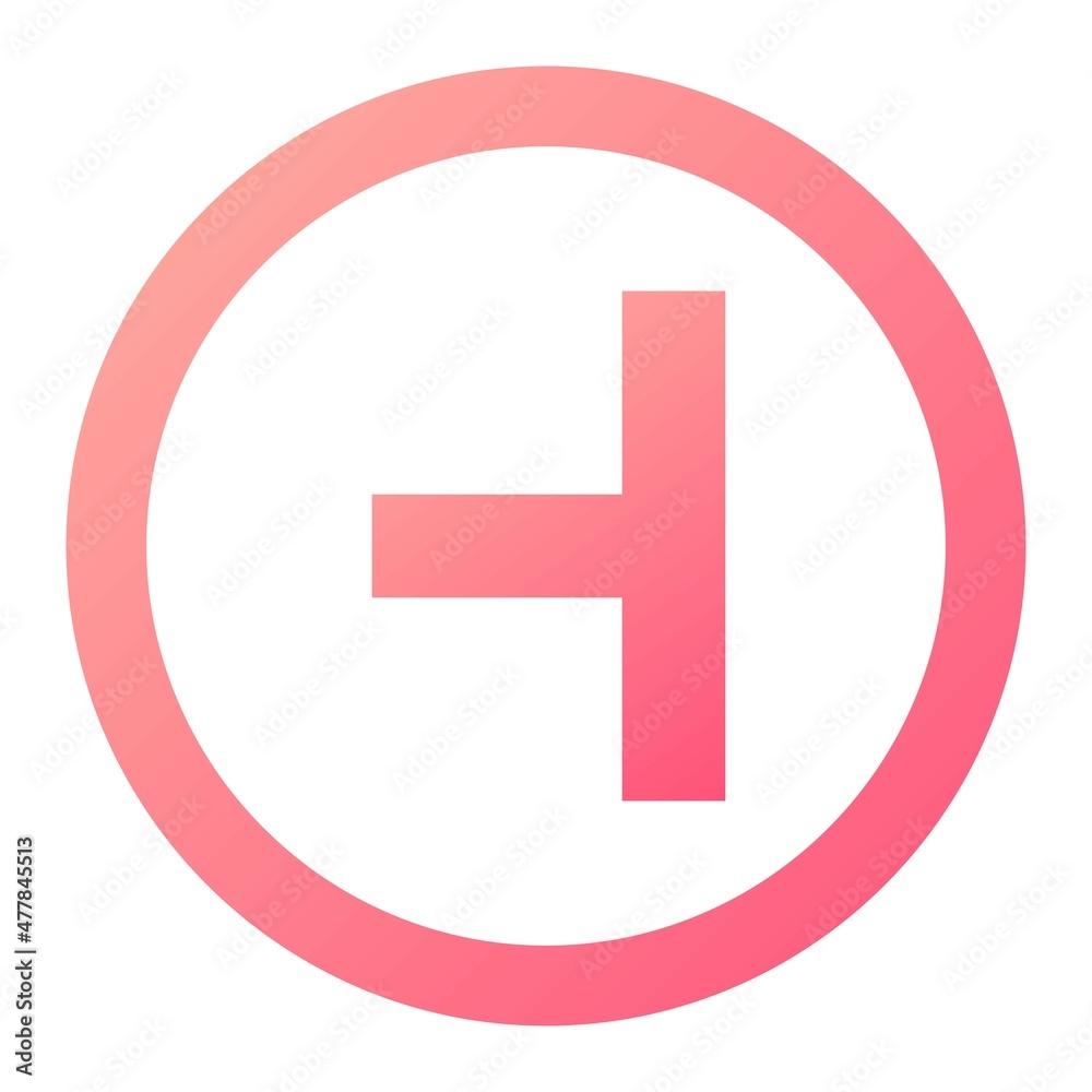 Obraz premium Vector Side Road Left Glyph Gradient Icon Design