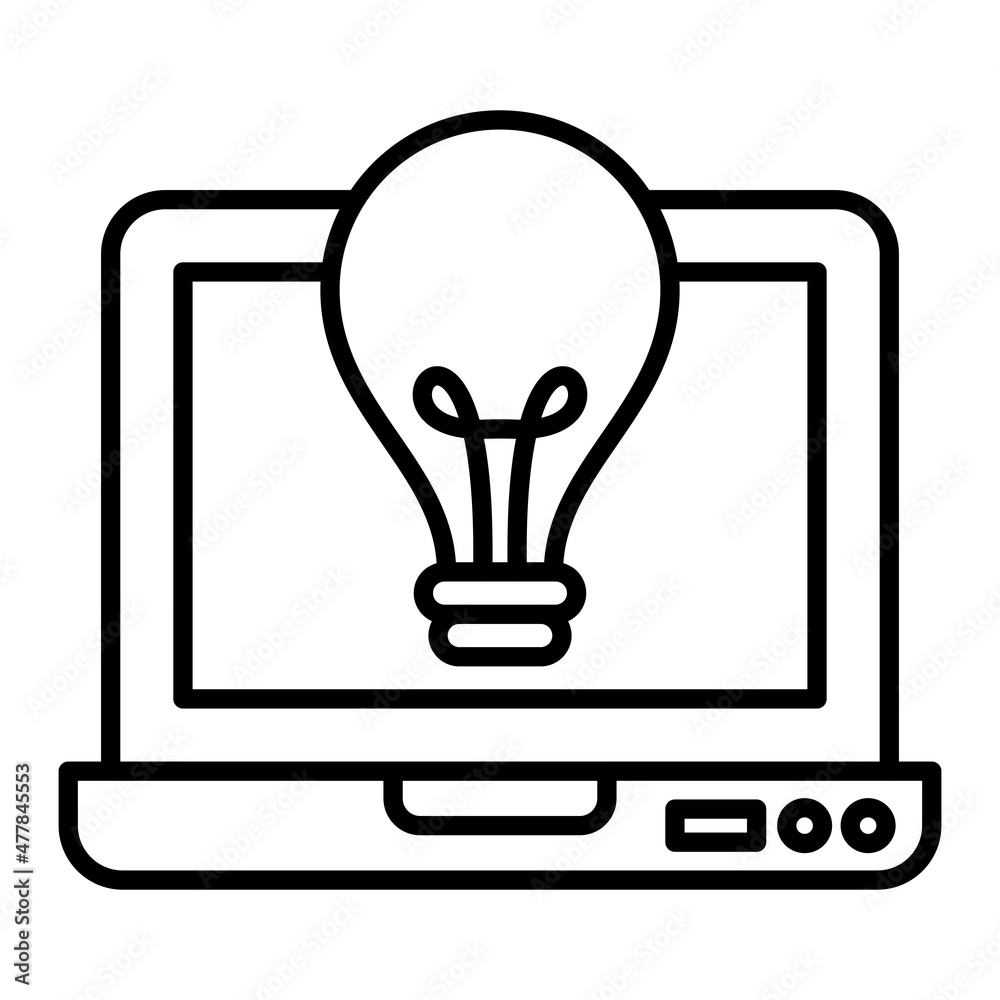 Idea Vector Outline Icon Isolated On White Background Idea Vector Outline Icon Isolated On White Background