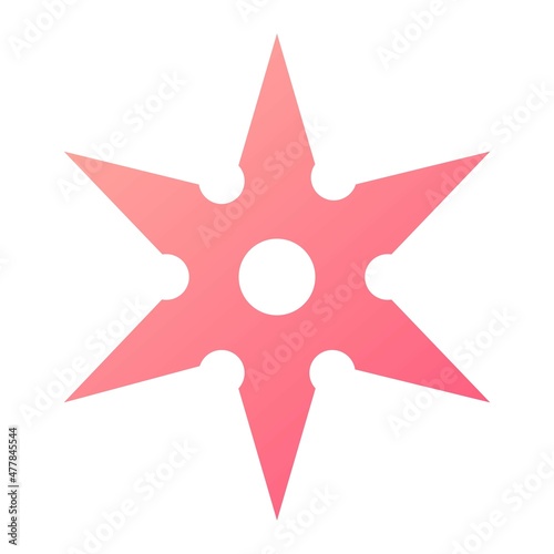 Vector Shuriken Glyph Gradient Icon Design