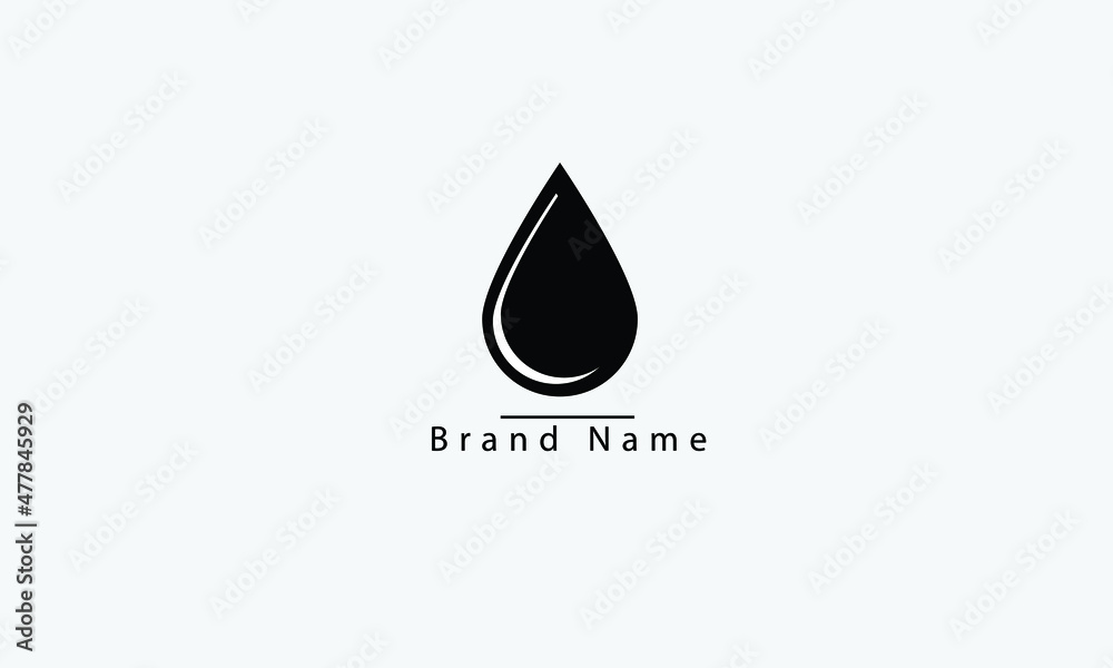 Drop oil vector logo design Stock Vector | Adobe Stock