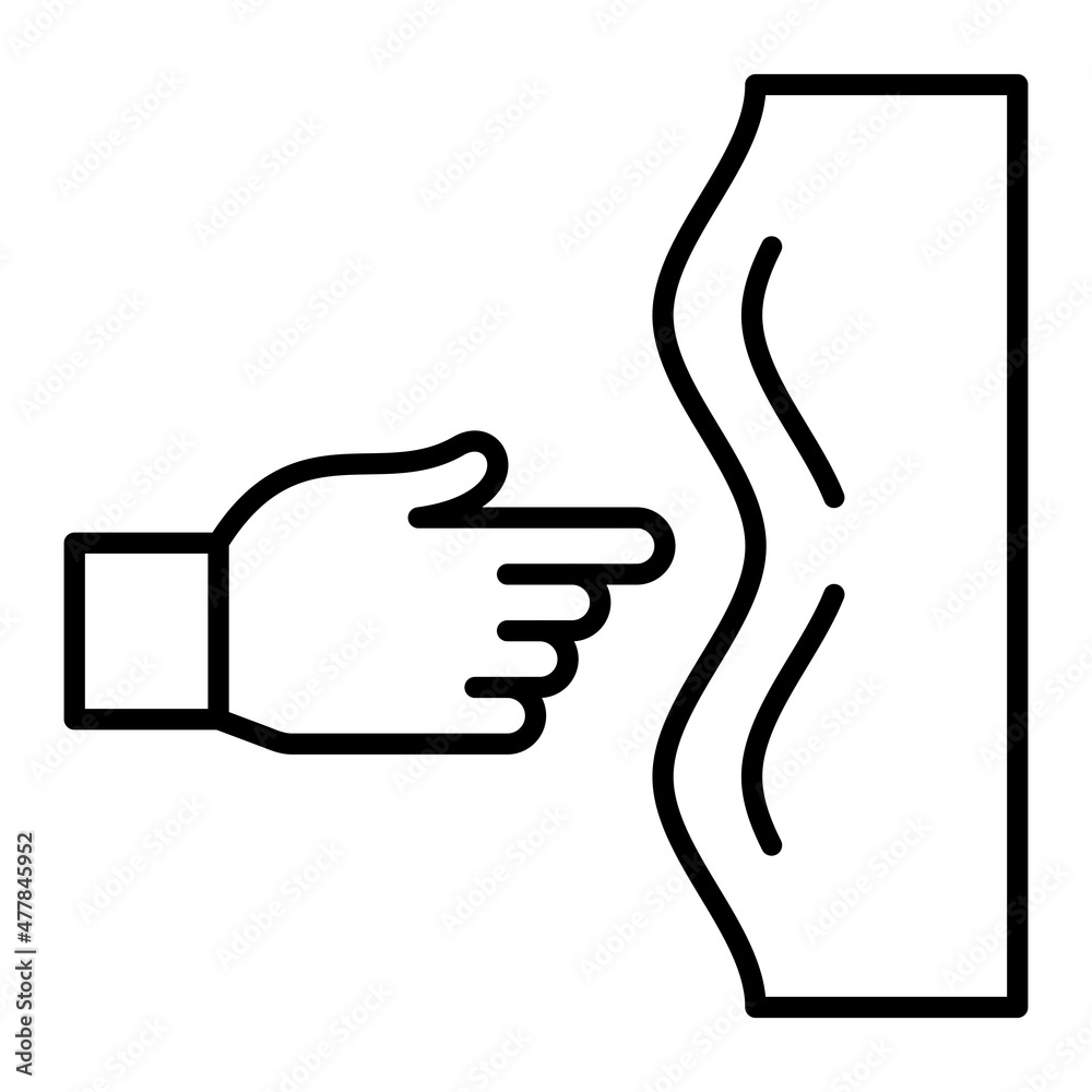 Elasticity Vector Outline Icon Isolated On White Background