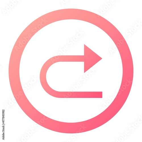 Vector Turn Right Glyph Gradient Icon Design Free Download Vector Turn Right Glyph Gradient Icon Design - GFXLoad