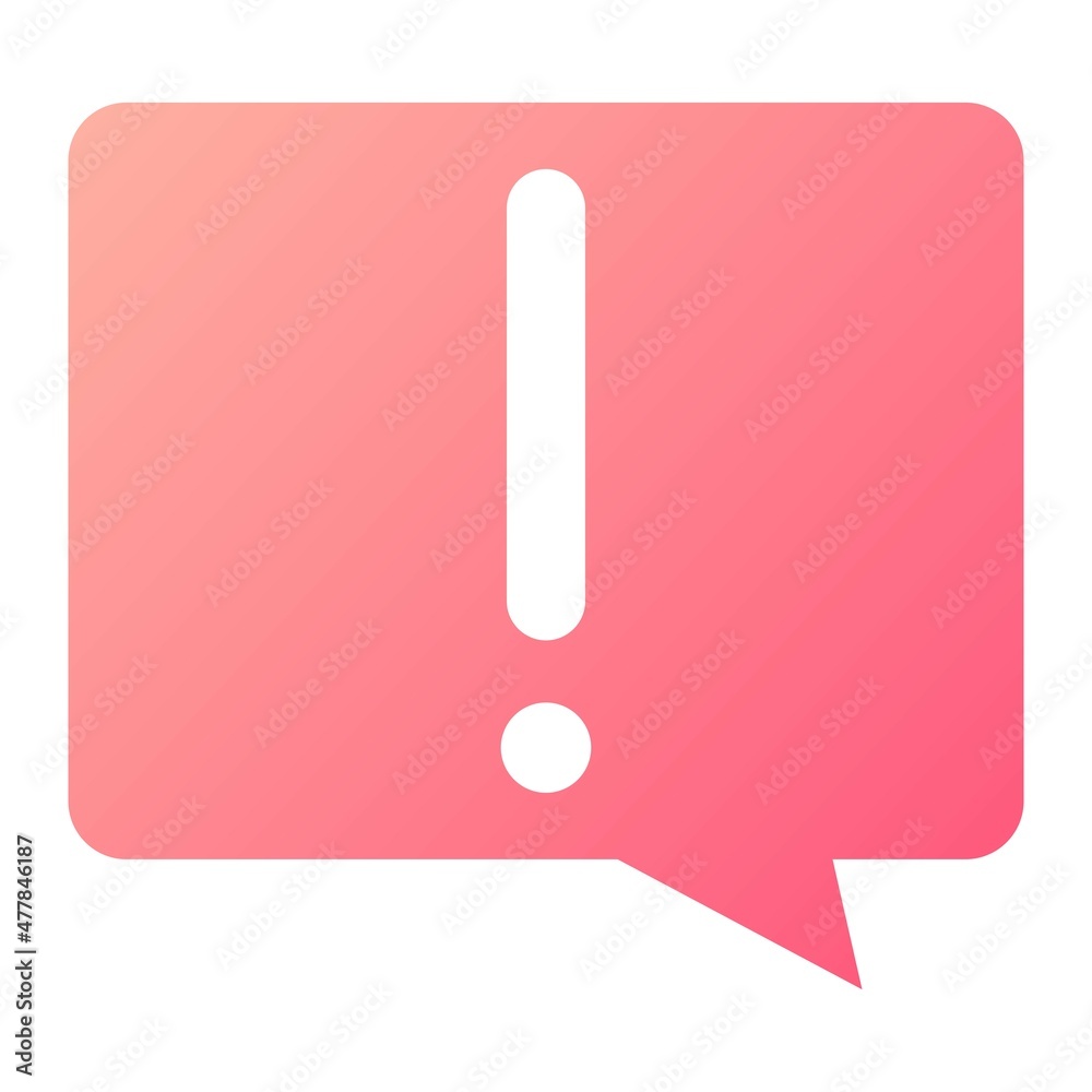 Vector Important Message Glyph Gradient Icon Design Vector Important Message Glyph Gradient Icon Design