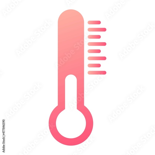 Vector Temperature Glyph Gradient Icon Design