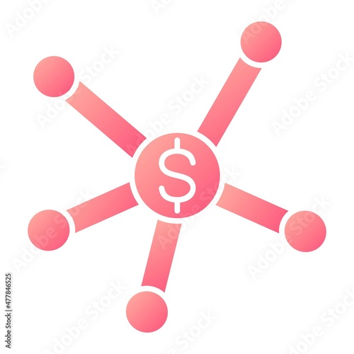  Vector Crowd Funding Glyph Gradient Icon Design