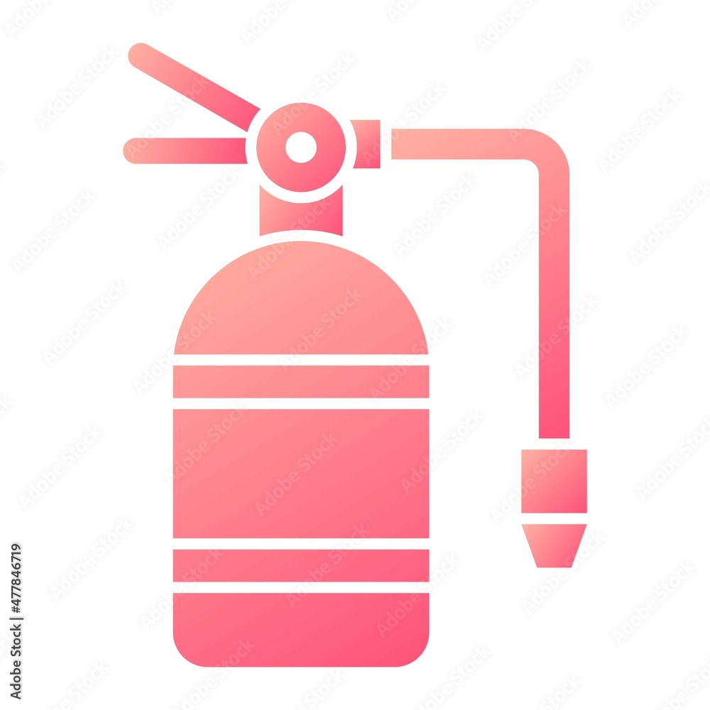 Vector Extinguisher Glyph Gradient Icon Design Vector Extinguisher Glyph Gradient Icon Design
