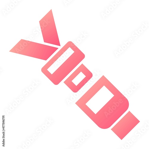 Vector Seat belt Glyph Gradient Icon Design