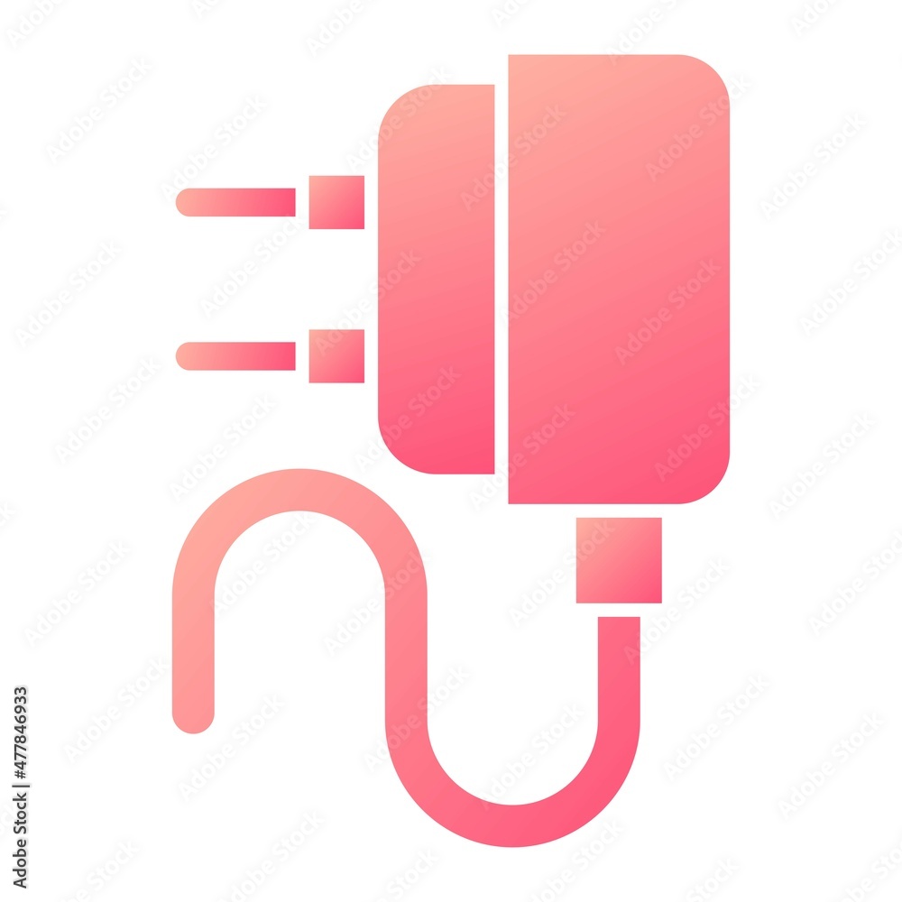 Vector Charger Glyph Gradient Icon Design Vector Charger Glyph Gradient Icon Design