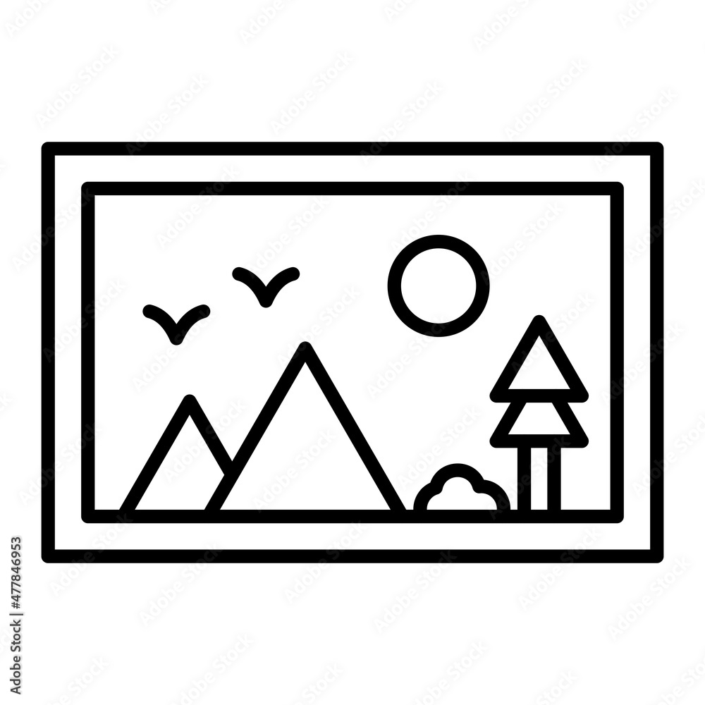 Photo Vector Outline Icon Isolated On White Background Photo Vector Outline Icon Isolated On White Background