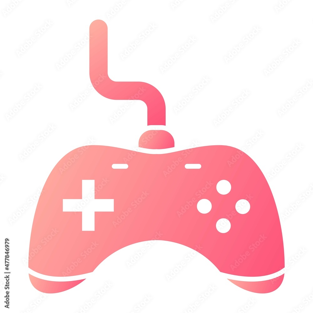 Vector Joypad Glyph Gradient Icon Design