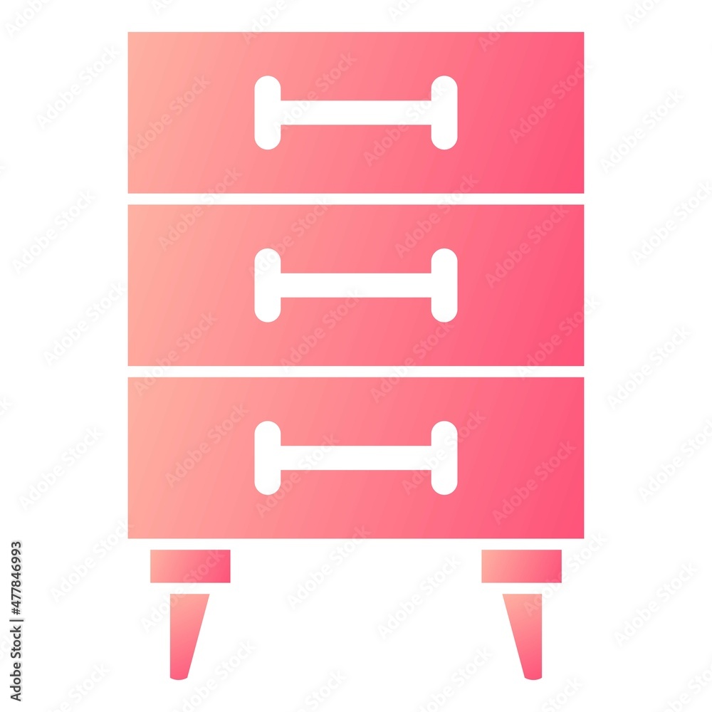 Vector Drawer Table Glyph Gradient Icon Design Vector Drawer Table Glyph Gradient Icon Design