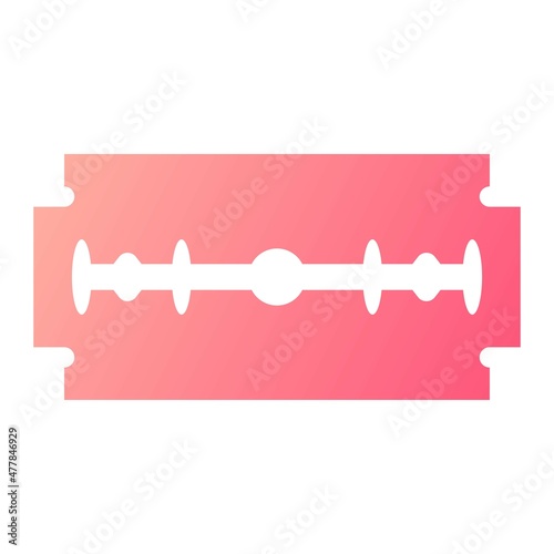 Vector Razor Blade Glyph Gradient Icon Design