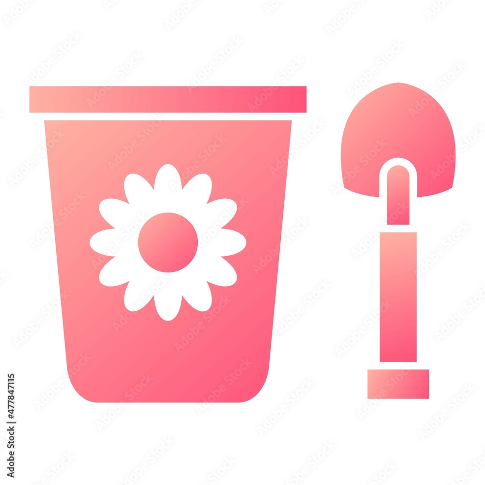 Vector Toy Bucket Glyph Gradient Icon Design Vector Toy Bucket Glyph Gradient Icon Design