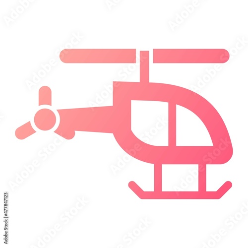 Vector Toy Helicopter Glyph Gradient Icon Design