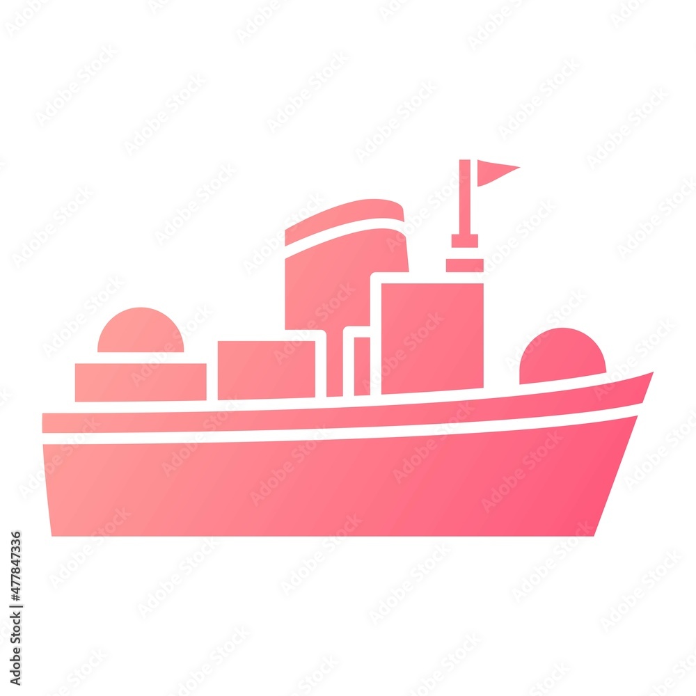 Obraz premium Vector Fighter Ship Glyph Gradient Icon Design