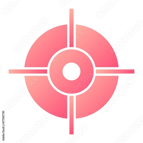Vector Target Glyph Gradient Icon Design