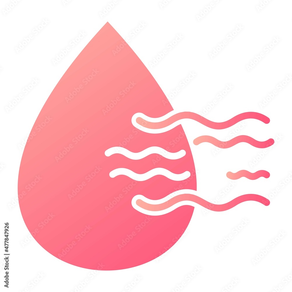 Vector Humidity Glyph Gradient Icon Design Vector Humidity Glyph Gradient Icon Design
