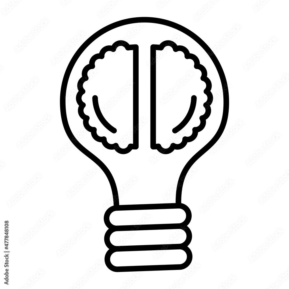 Idea Vector Outline Icon Isolated On White Background Idea Vector Outline Icon Isolated On White Background